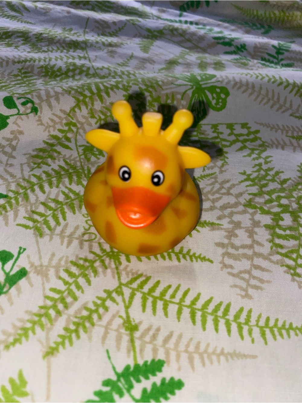 Giraffe rubber ducky toy